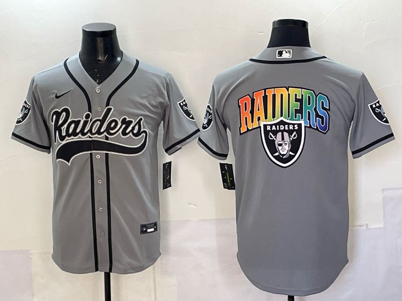 Men 2025 Oakland Raiders Blank Grey 3th generation Joint Name Nike Limited NFL Jersey style 063->oakland raiders->NFL Jersey